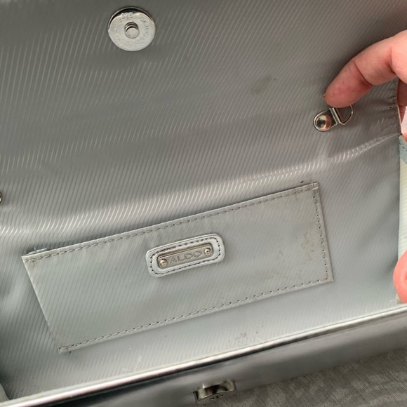 Aldo silver clutch purse - Picture 2 of 3